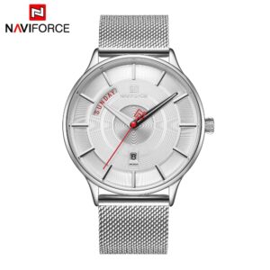 Reloj Naviforce NF3007-S-W Análogo Hombre Pulsera Mesh