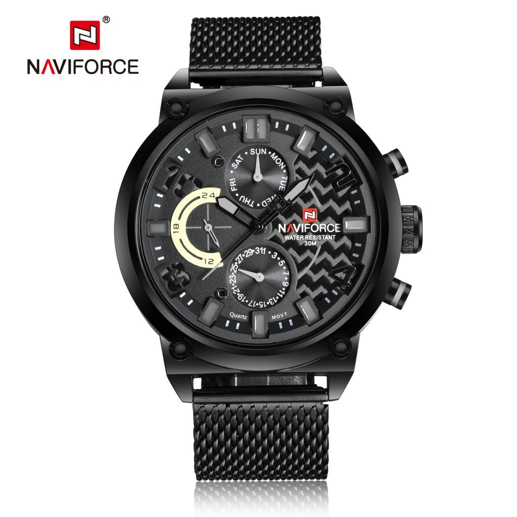 Reloj Naviforce NF9068S-B-GY-B Análogo Hombre Pulsera Mesh
