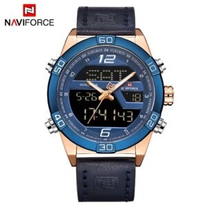 Reloj Naviforce NF9128-RG-BE-BE Doble hora Hombre Pulsera Cuero