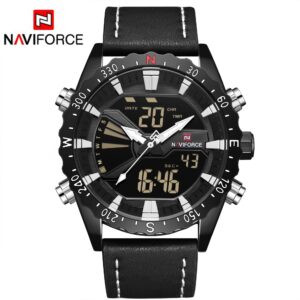 Reloj Naviforce NF9136L-B-W-B Doble hora Hombre Pulsera Cuero