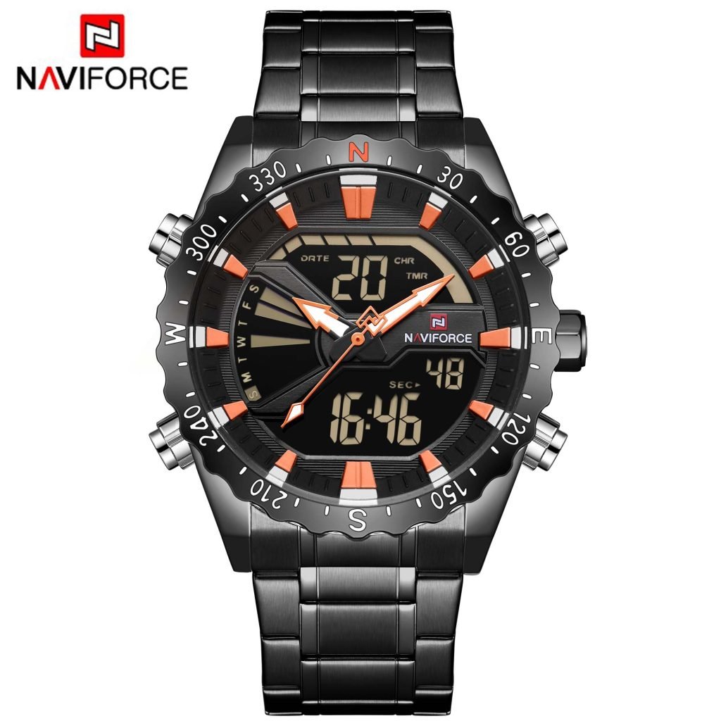Reloj Naviforce NF9136S-B-O-B Doble hora Hombre Pulsera Metal