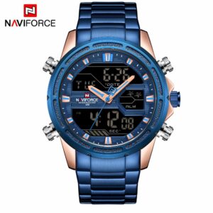 Reloj Naviforce NF9138S-RG-BE Doble hora Hombre Pulsera Metal