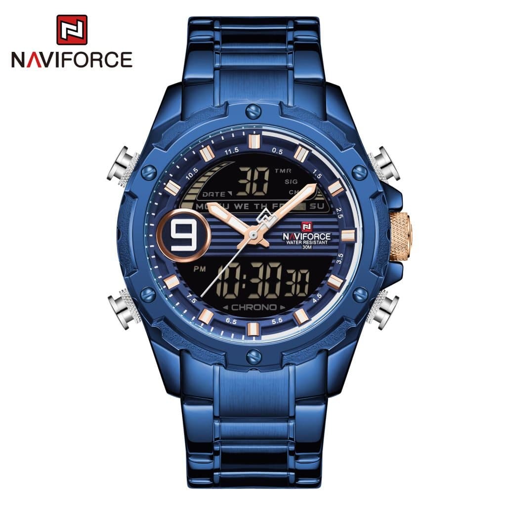 Reloj Naviforce NF9146S-BE-BE Doble hora Hombre Pulsera Metal