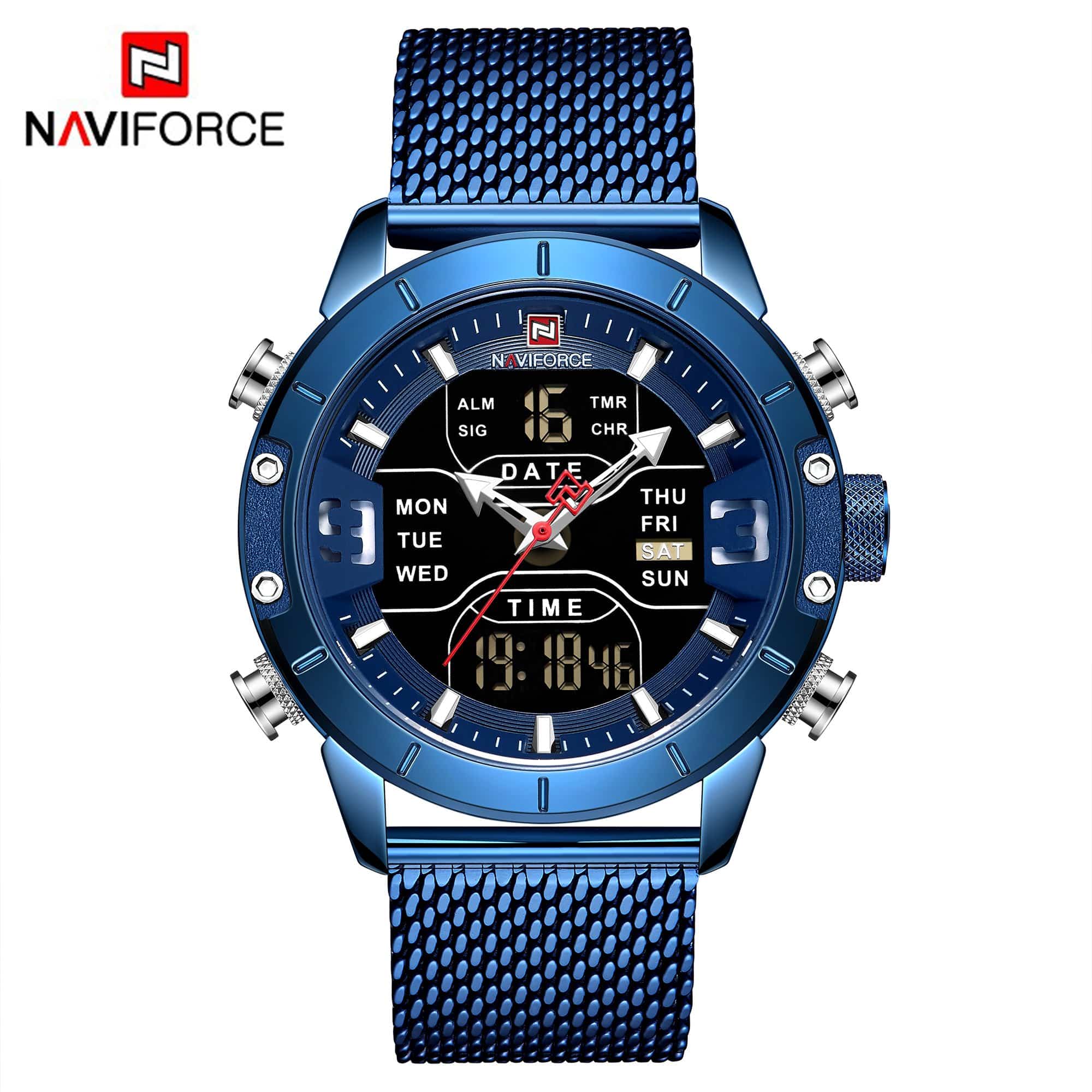 Reloj Naviforce NF9153S-BE-BE Doble hora Hombre Pulsera Mesh