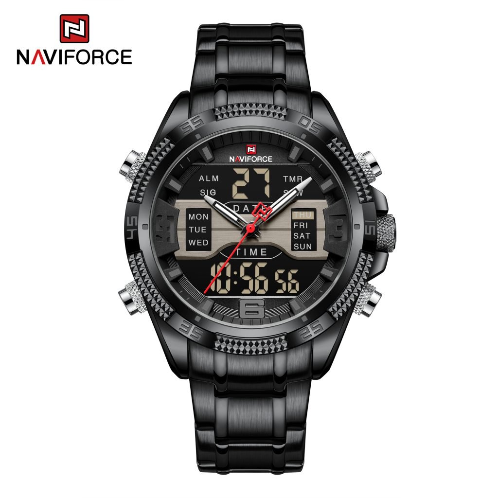Reloj Naviforce NF9201-B-B Doble hora Hombre Pulsera Metal